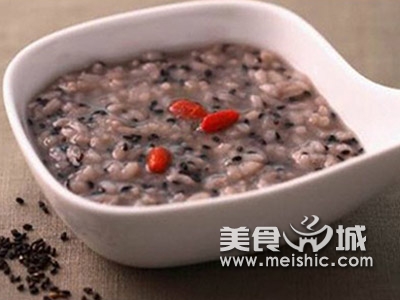 芝麻黑豆粥