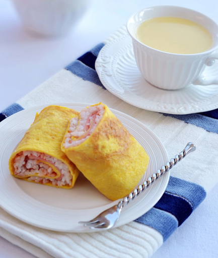米饭鸡蛋卷做法