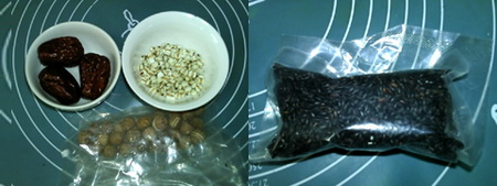 薏仁莲子枣米粥材料