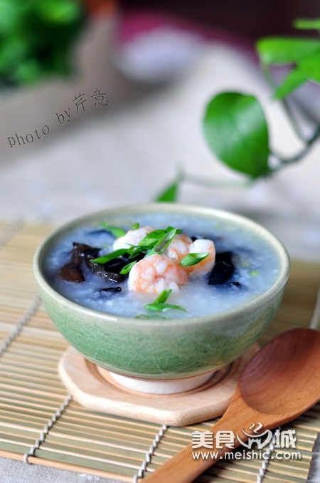 木耳鲜虾粥