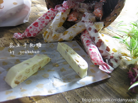 如何制作橄榄油版原味花生牛轧糖