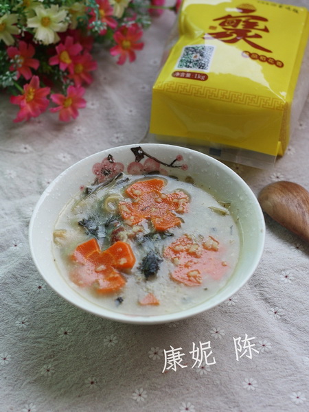 菜干咸猪骨粥