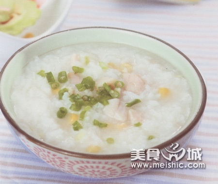 鸡丁玉米粥