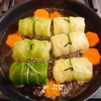 教你怎么做包菜鲜肉卷
