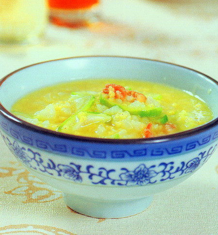 丝瓜虾米粥