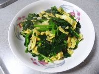 菠菜蛋丝的做法