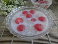 西瓜椰汁雪蛤怎么做好吃