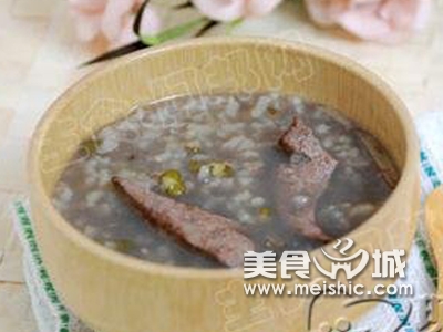 猪肝绿豆粥的做法步骤