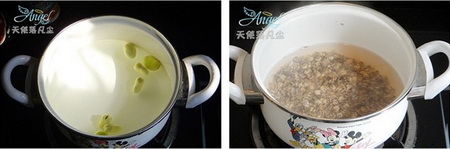 鱼戏莲黑燕麦粥步骤5-6
