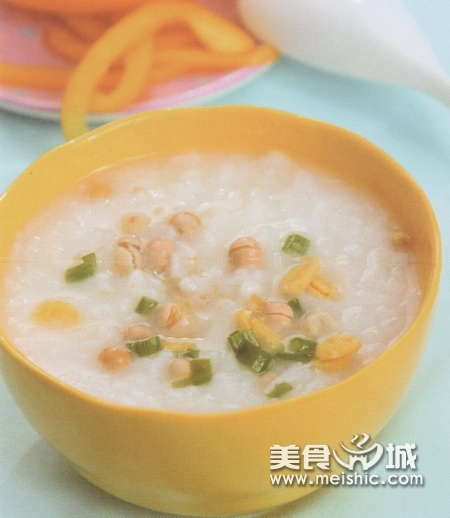 玉米片黄豆粥