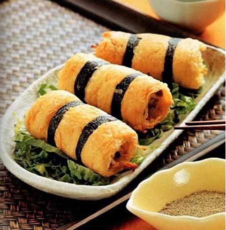金菇豆包卷做法