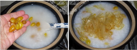 白果干贝腐皮粥步骤3-4