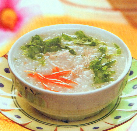 青菜瘦肉粥