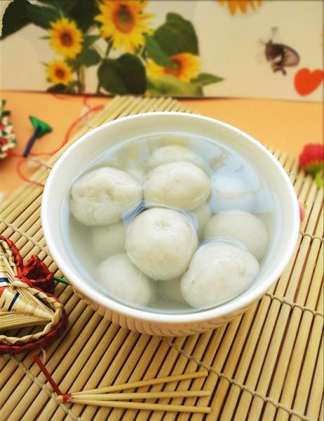 竽头蓝莓汤圆的做法