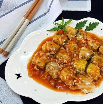 茄汁菜包卷的10步制作方法