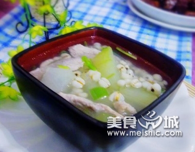 冬瓜瘦肉薏米粥的做法
