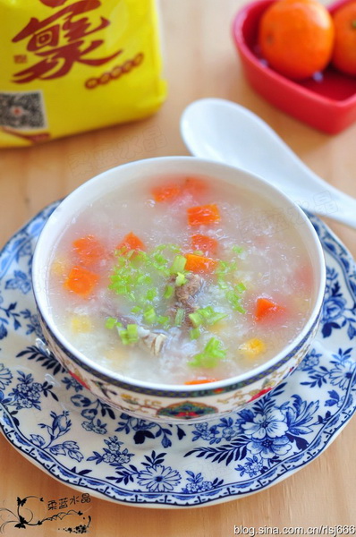羊排胡萝卜粥的做法