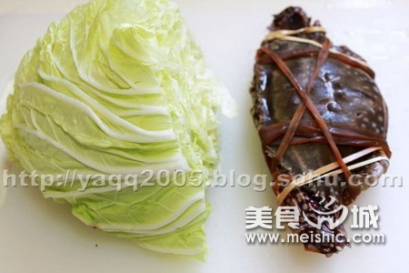 白菜咸蟹粥的做法