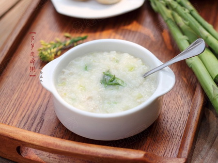 芦笋肉碎粥