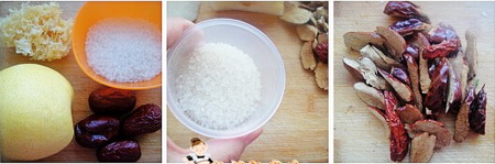 银耳雪梨粥做法步骤1-3
