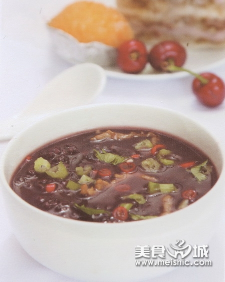 紫米瘦肉粥