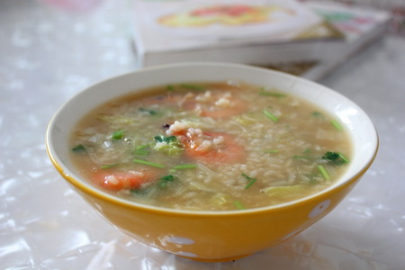 鲜虾娃娃菜粥