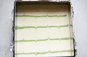 午后甜点---抹茶冻芝士条