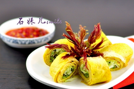 香椿蛋卷的制作教程