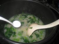 菠菜瘦肉粥的做法