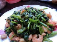 菠菜虾仁的做法