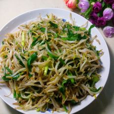 韭菜炒豆芽的做法