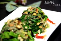 麻酱花生拌菠菜的做法