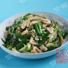 韭菜炒河虾的做法