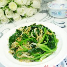 虾皮炒菠菜的做法