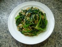 虾皮炒菠菜的做法
