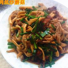 韭菜肉丝炒蘑菇的做法 韭菜肉丝炒蘑菇的做法