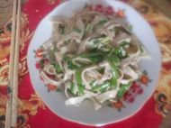 韭菜炒豆腐皮的做法