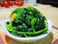 油渣炒菠菜的做法