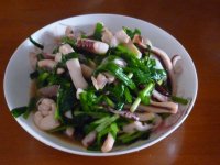韭菜炒鱿鱼的做法