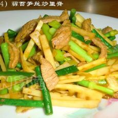 蒜苔笋丝炒里脊的做法 蒜苔笋丝炒里脊的做法