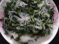 芥末菠菜拌粉丝的做法