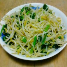 豆芽菜炒菠菜的做法