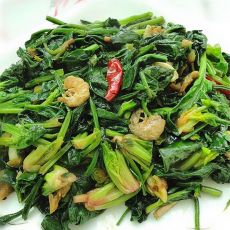 海米炒菠菜的做法