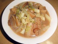 五花肉白菜粉条的做法