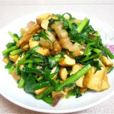 香干韭菜炒肉的做法