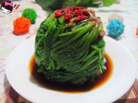 姜汁菠菜塔的做法