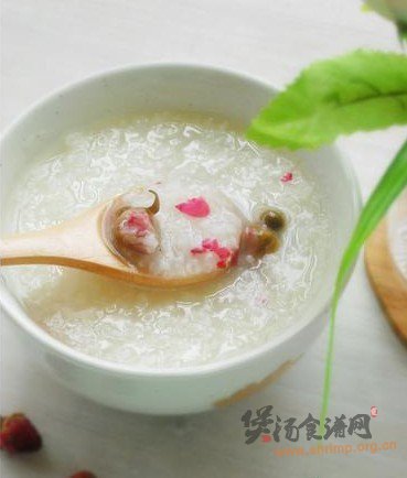 玫瑰花粥的做法
