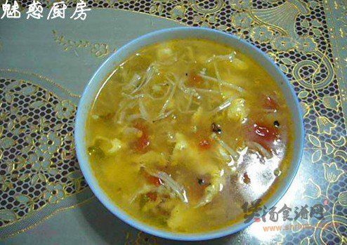 金针菇番茄汤的做法