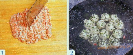 蛤蜊荠菜肉丸的做法
