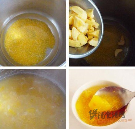 玉米渣南瓜粥的做法